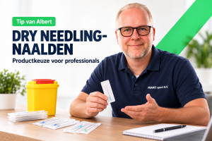 Albert Peters geeft productadvies over dry needling-naalden voor professionals