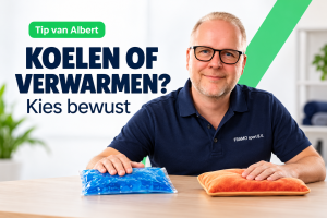 Albert Peters geeft productadvies over koelen of verwarmen met coldpacks en hotpacks