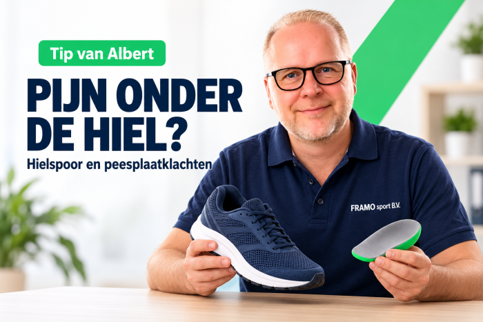 Albert Peters geeft productadvies over hielkussens bij hielspoor en peesplaatklachten