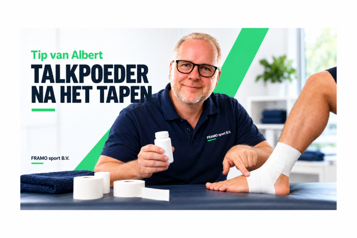 Talkpoeder na het tapen: Tip van Albert