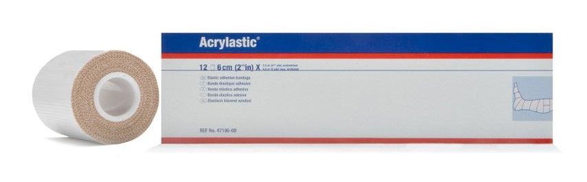 Acrylastic latexvrij 6 cm x 4,5 meter grootverpakking à 12 stuks