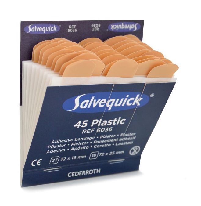 Salvequick 6036 navulling plastic 6 x 45 stuks