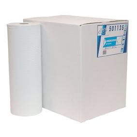 Onderzoektafelpapier kopen – doos met 6 rollen van 40 cm x 100 m voor fysiotherapie, tandartsen en wellnesspraktijken