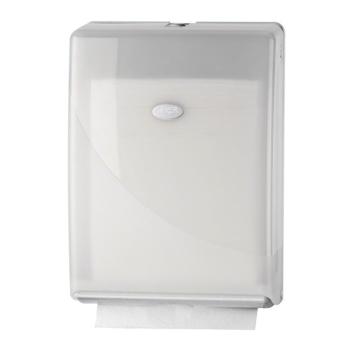 Pearl White handdoek dispenser - Multifold, C-vouw (215009)