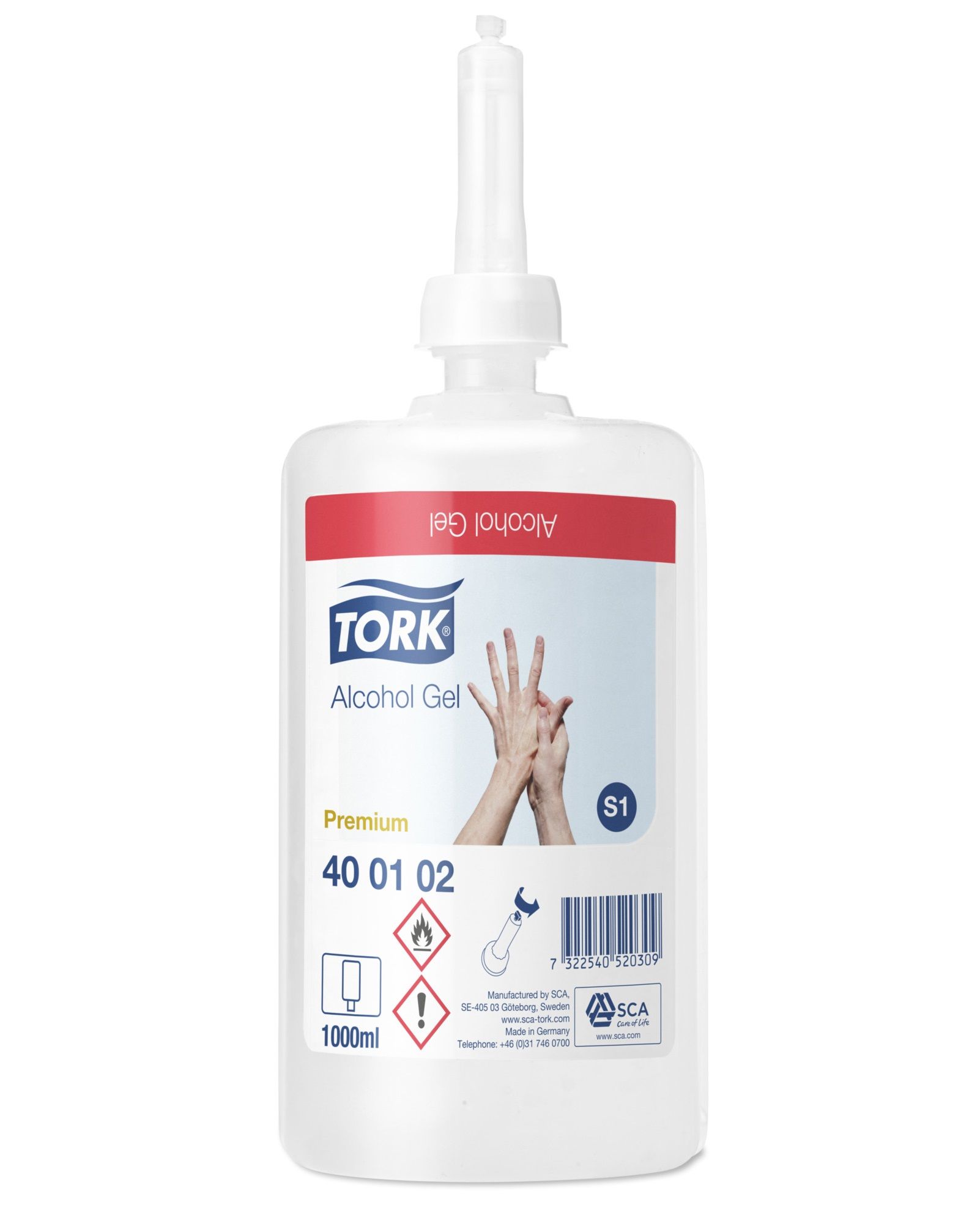 Tork handalcohol handgel S1 premium 1000 ml - 1 liter