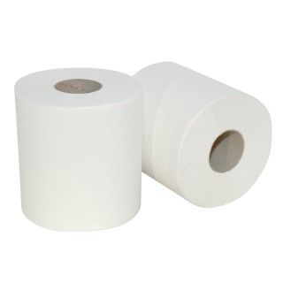 MIDI Euro cellulose poetsrol 2-laags 20 cm x 160 meter geperforeerd met trekhuls