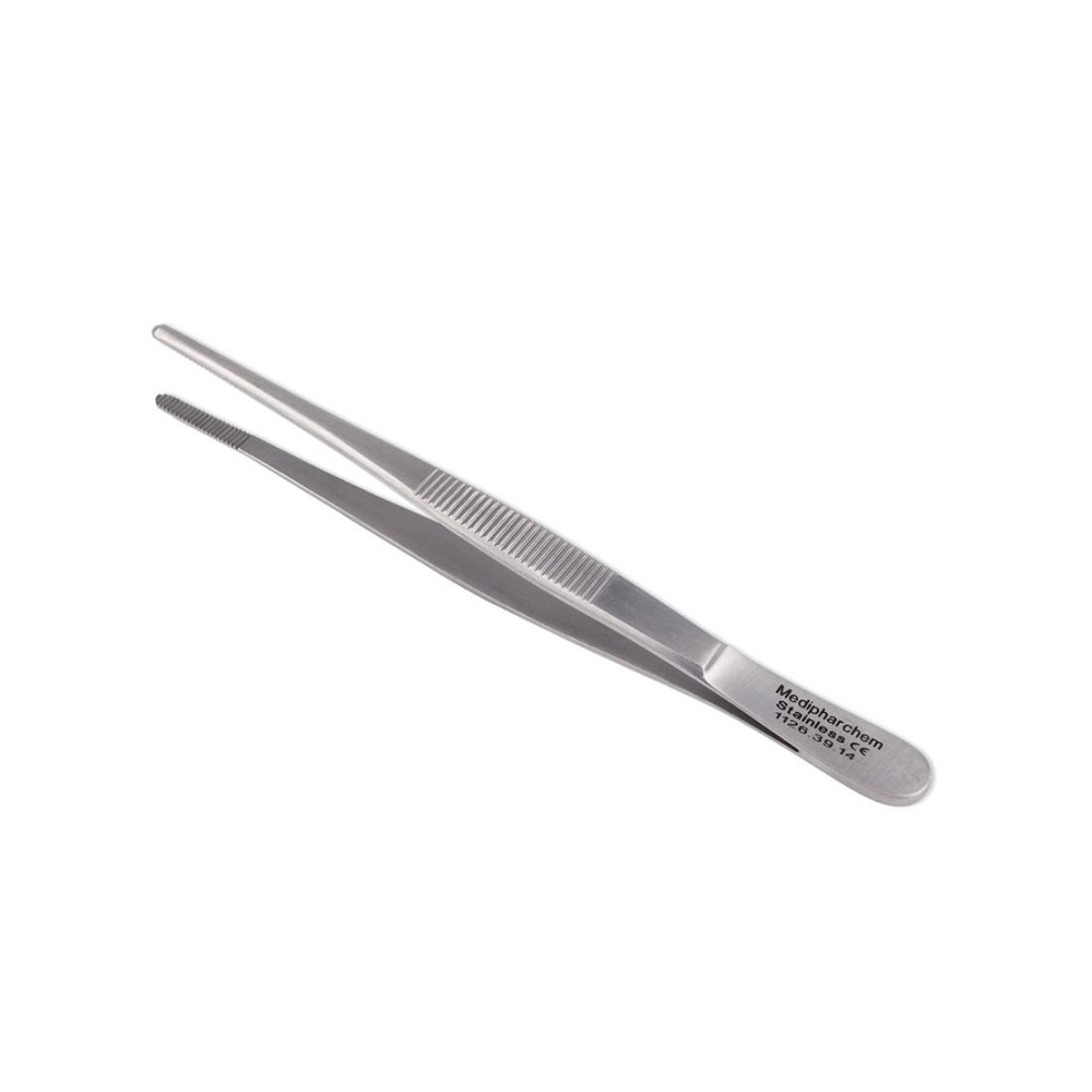 Anatomisch pincet recht 14 cm rvs uitvoering