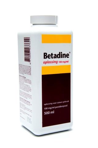 Betadine jodium oplossing 100 mg/ ml povidonjood 500 ml