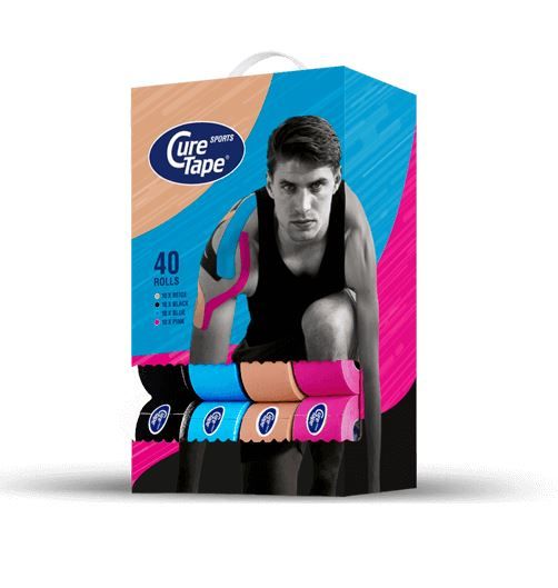 CureTape Sports Big Boy Voordeelbox (40 Rollen) | Extra Sterke Kinesiotape