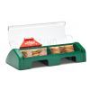 Salvequick pleisterautomaat gevuld met 45 plastic en 40 textiel pleisters liggend