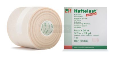 Haftelast fixatiewindsel latexvrij 8 cm x 20 meter beige