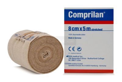 Comprilan 100% Cotton 8 cm x 5 meter, korte rek (90%) zwachtel