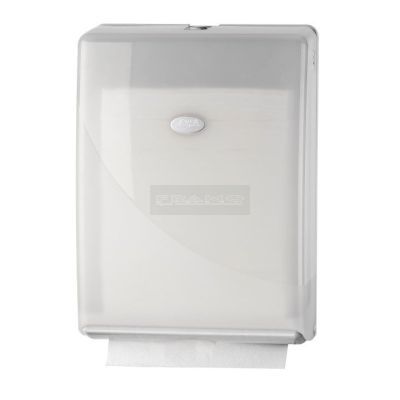 Pearl White handdoek dispenser - Multifold, C-vouw (215009)