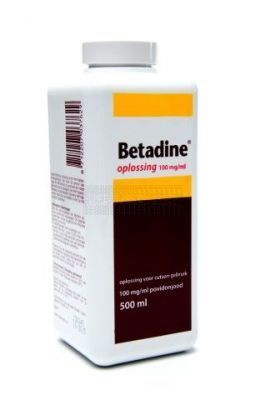 Betadine jodium oplossing 100 mg/ ml povidonjood 500 ml