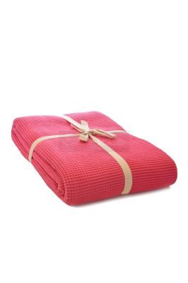 Wafeldeken 150 cm x 210 cm - roze