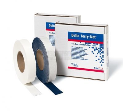 Delta Terry-Net adhesive fleece 3 cm x 13,7 meter - blauw = zwart geworden