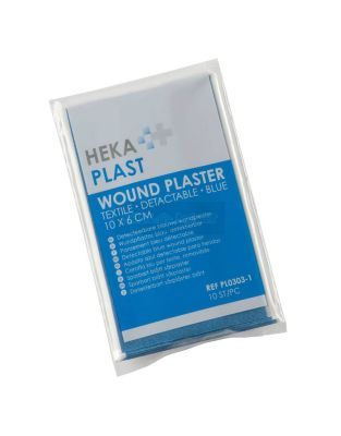 Hekaplast HACCP pleister textiel strips 10 x 6 cm à 10 stuks