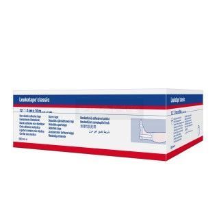 Leukotape classic sporttape 2 cm x 10 meter doos à 12 stuks wit