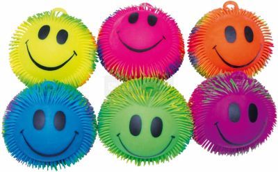 Soepele tentakelballen smiley Ø 22 cm à 6 stuks - 250 gram