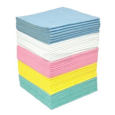 Sopdoek 1/4 gevouwen 38 cm x 40 cm - doos 200 stuks - roze