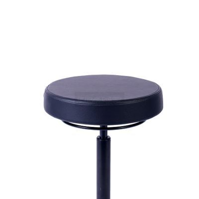 Tabouret rond (38 cm) met aluminium kruisvoet en zachte zitting