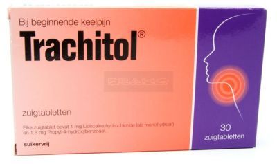 Trachitol zuigtablet à 30 stuks, bij beginnende keelpijn