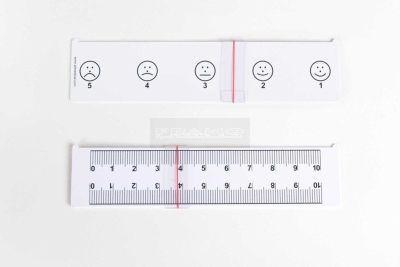 Vasscore liniaal - pijnmeetlat - kunststof 21 cm x 5 cm