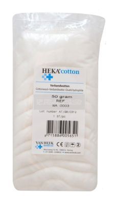 HEKA zigzag verbandwatten niet-steriel - zak à 50 gram