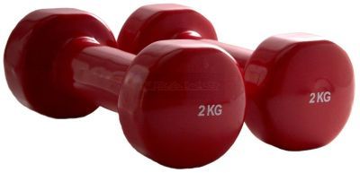 MamboMax vinyl dumbbells - 2 kg - per paar - groen