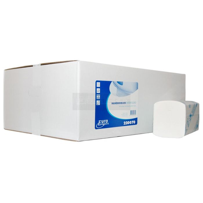 Handdoekpapier 2 laags Interfold (Z-vouw) doos à 20 x160 stuks