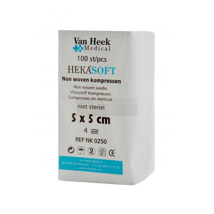 Gaaskompres nonwoven 5 cm x 5 cm à 100 stuks