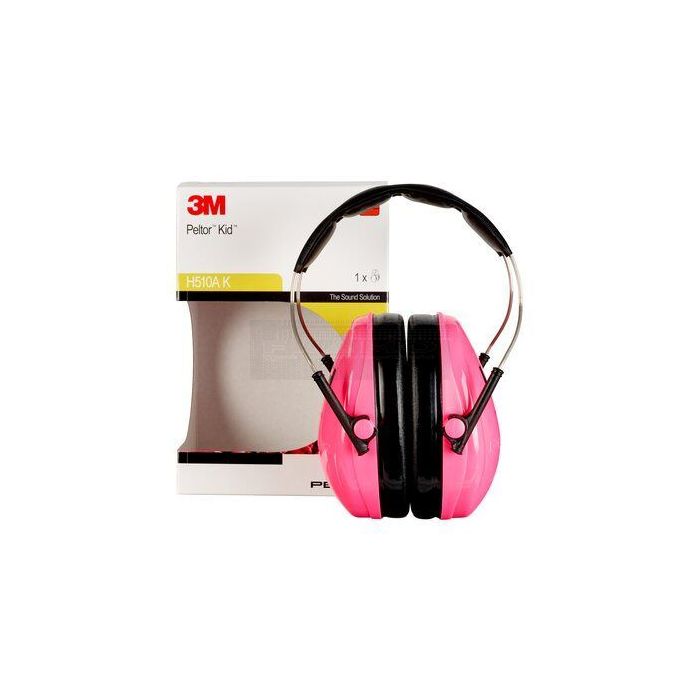 3M Kids gehoorkap met hoofdband, H510AK-442-RE, Neon-Roze