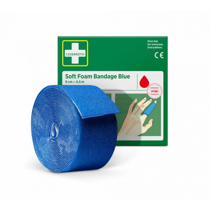 Cederroth soft foam HACCP 6 cm x 4,5 meter blauw