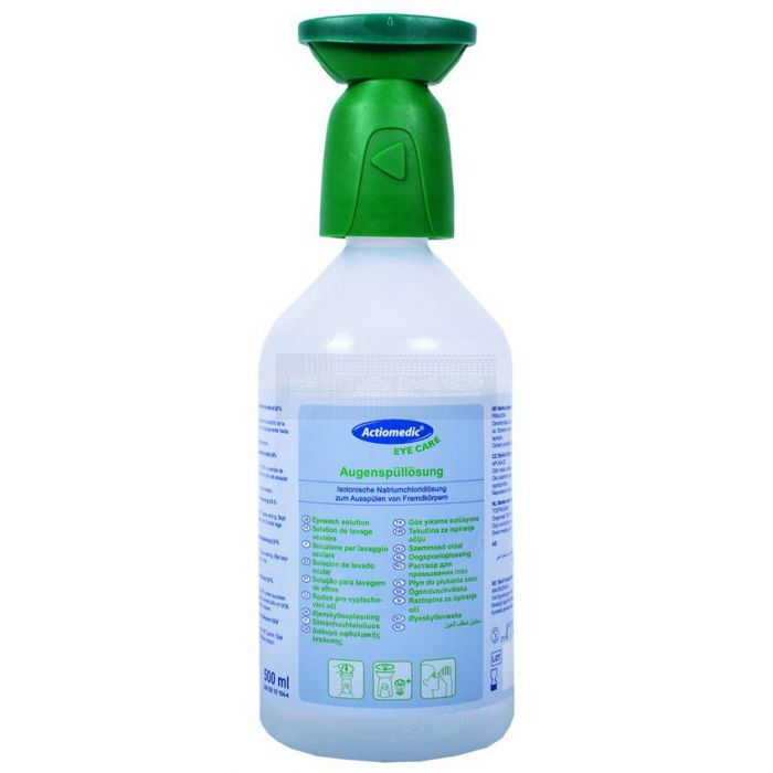 Actiomedic oogspoelfles met sodium chloride 0,9% 500 ml