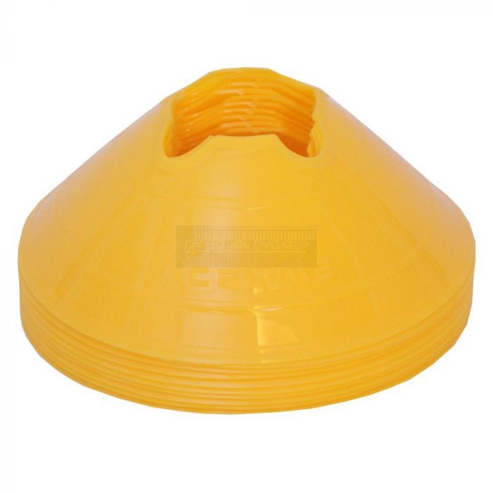 Vloermarkers, markeerschijven H6 cm Ø20 cm geel à 10 stuks