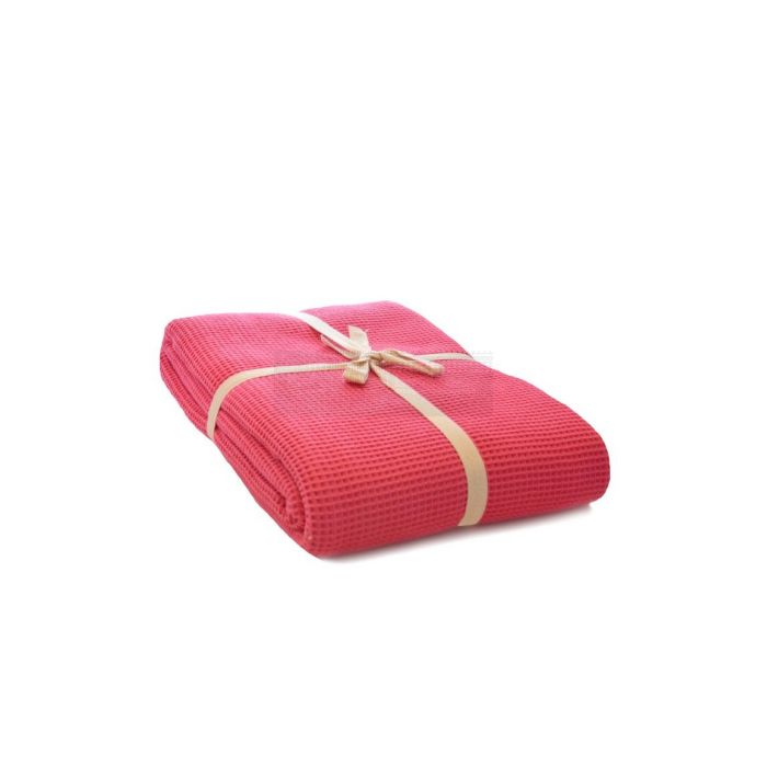 Wafeldeken 150 cm x 210 cm - roze