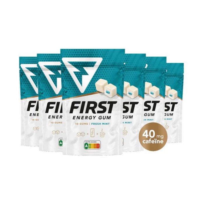 First Energy Gum Fresh Mint - 40 mg cafeïne