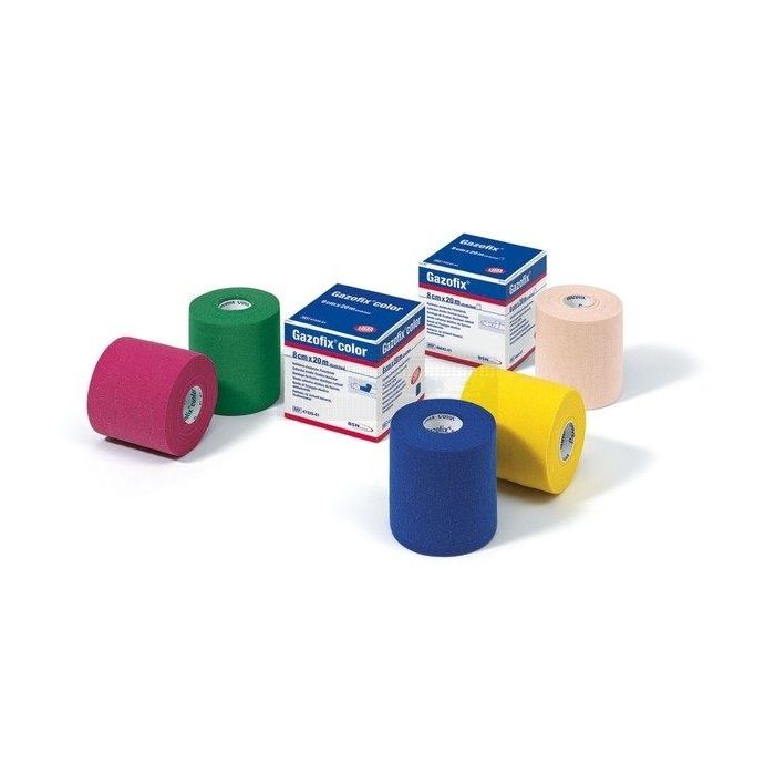 Gazofix color fixatiewindsel 8 cm x 20 meter blauw