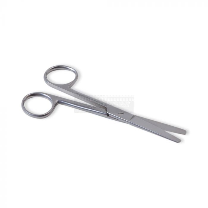 Linkshandigen schaar stomp - stomp 14 cm rvs uitvoering