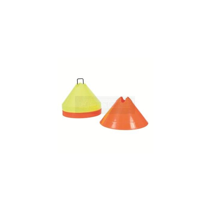 Trainingcones, vloermarkers, markeerschijven H15 cm Ø30 cm set à 20 stuks