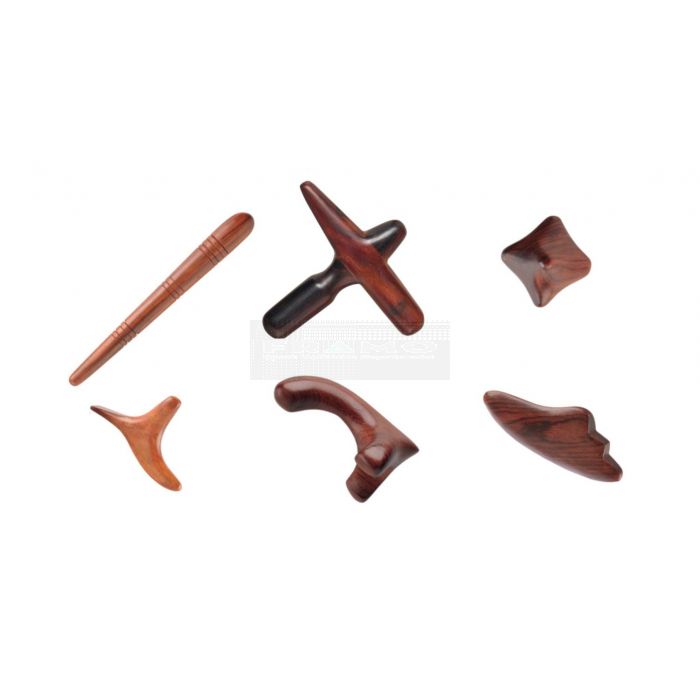 Massage tools set 6-delig - triggerpoint - hout