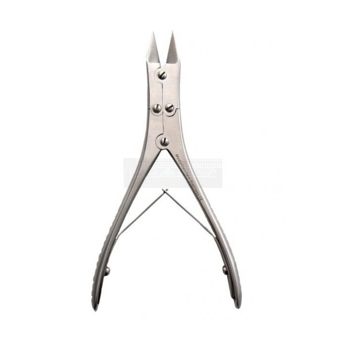 Nageltang met dubbele overbrenging 15 cm gebogen rvs uitvoering