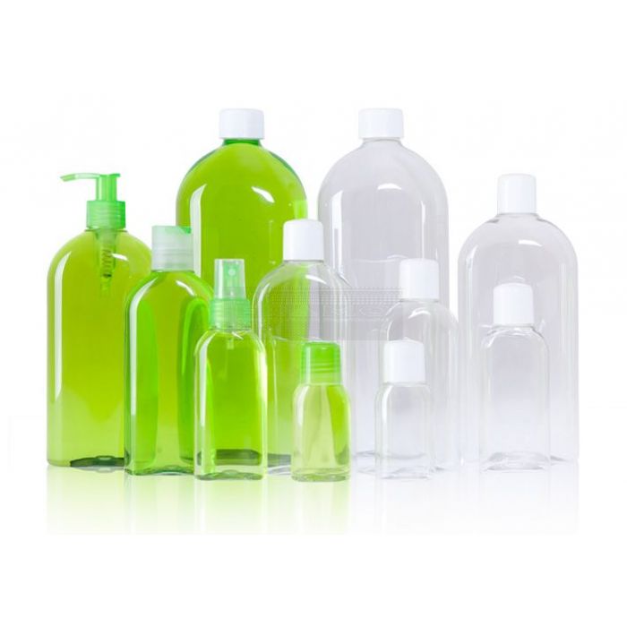 Plastic praktijkfles 50 ml basic ovaal PET clear