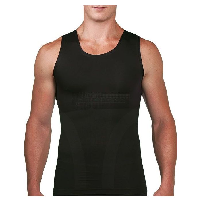 Body Encircled Compression Tanktop zwart voorkant