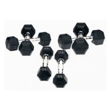 Dumbells zeskant 5 kg per paar