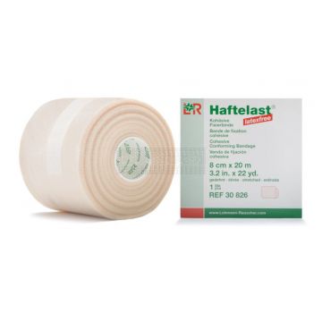 Haftelast fixatiewindsel latexvrij 8 cm x 20 meter beige