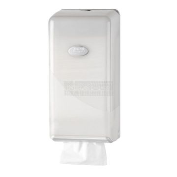 Pearl White toiletpapier dispenser - bulkpack (P50537)