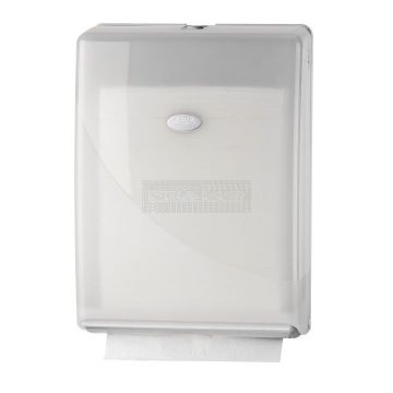 Pearl White handdoek dispenser - Multifold, C-vouw (215009)