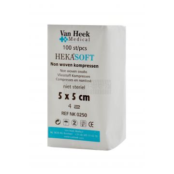Gaaskompres nonwoven 5 cm x 5 cm à 100 stuks
