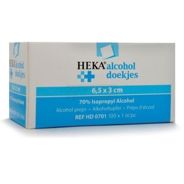 Alcohol desinfectie doekjes 6,5 cm x 3 cm à 100 stuks